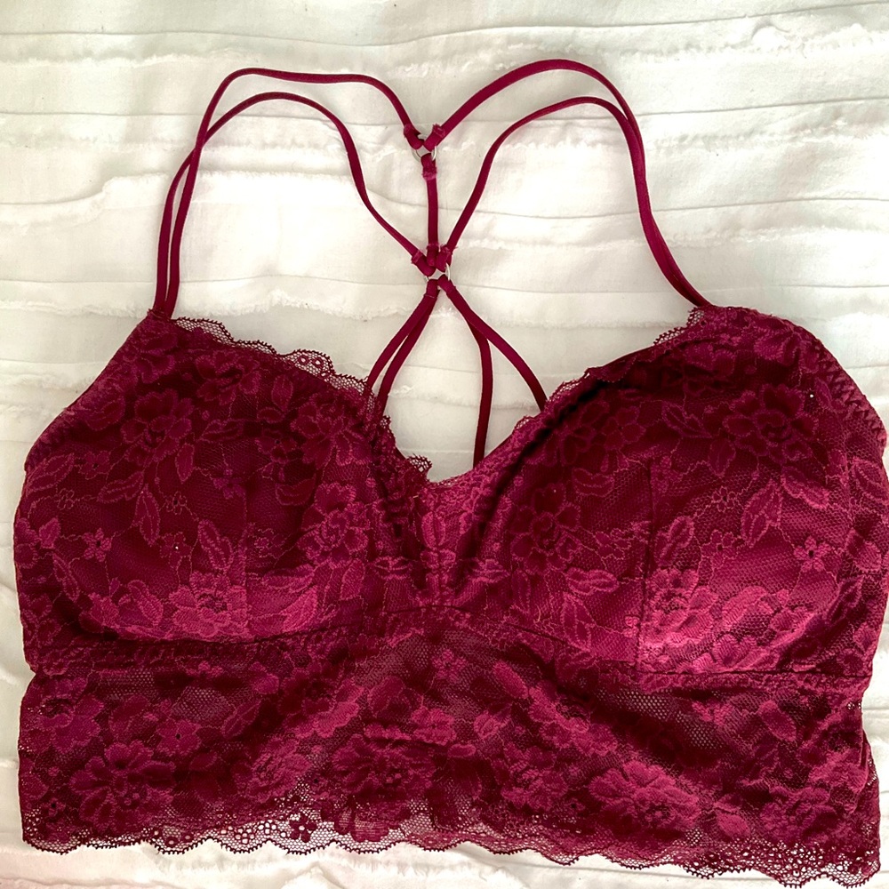 Hollister Burgundy Bralette